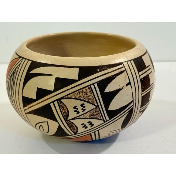 Vintage Ivora Kaye Hopi Pottery Bowl Signed Native American Art READ - Picture 11 of 14